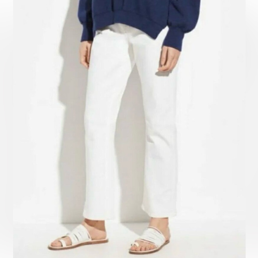 Vince Women's White Straight Leg (Kick-Boot) Jeans